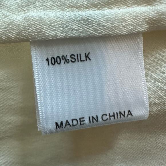 St. John Bow-tie Silk Sleeveless Blouse Shirt Top Quiet Luxury Designer LARGE - Picture 7 of 12